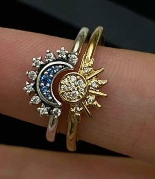 Anillo Sol Y Luna 2 En 1